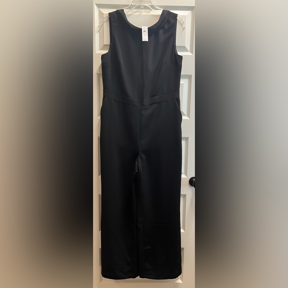NWT - Ann Taylor Black Wide Leg Romper Pantsuit- SZ 14